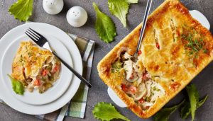 Serving Suggestions of Chicken and Mushroom Pie