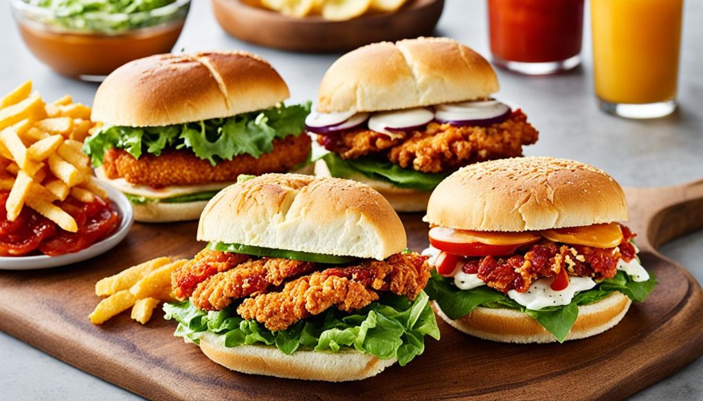 Variations of Crispy Chicken Sandwich Variations of Crispy Chicken Sandwich