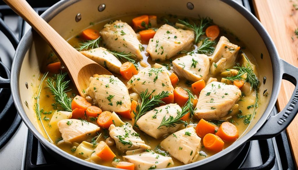 cooking chicken fricassee cooking chicken fricassee