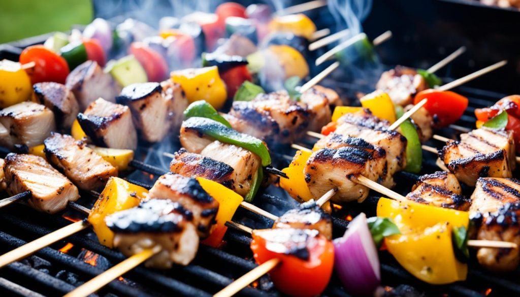 cooking chicken shawarma on a grill cooking chicken shawarma on a grill