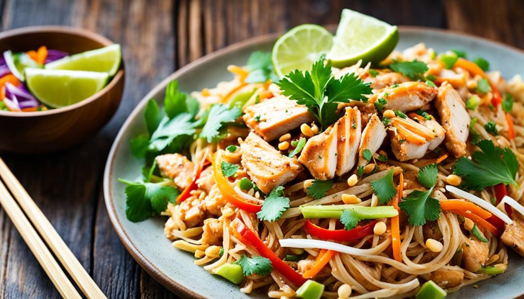 delicious pad thai dish delicious pad thai dish