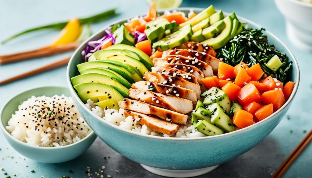 hawaiian chicken poke bowl