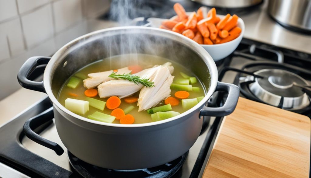 preparation and cooking time for homemade chicken broth