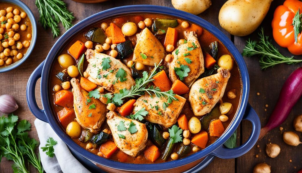 slow cooker chicken tagine