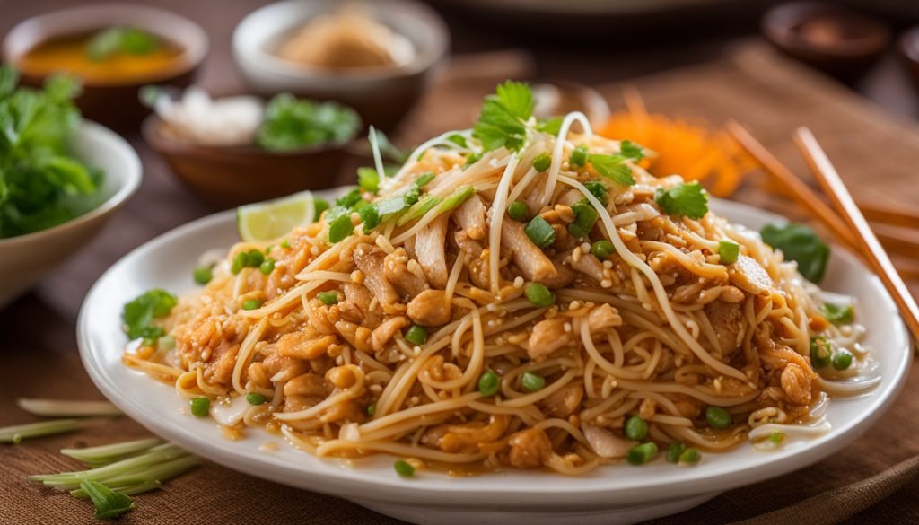 spicy chicken pad thai spicy chicken pad thai
