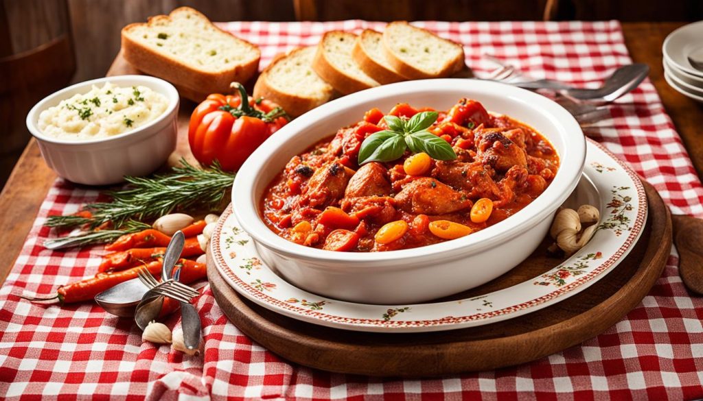 traditional accompaniments for chicken cacciatore