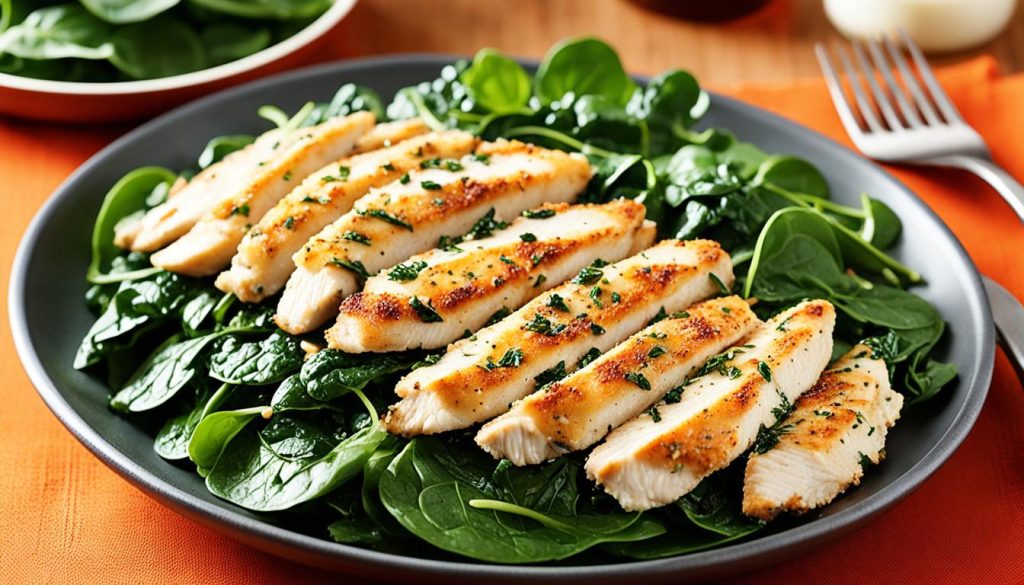 spinach chicken dish