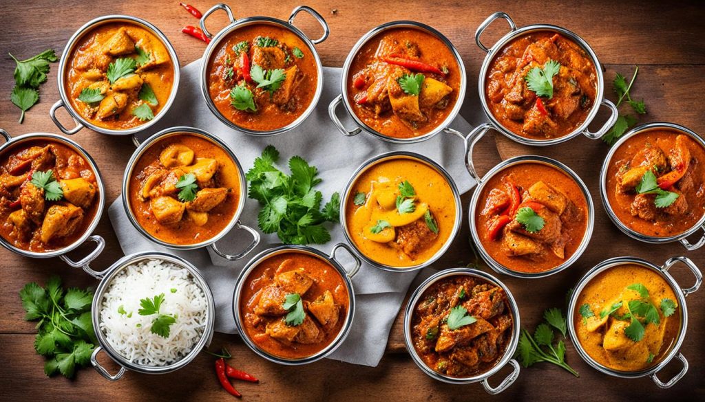 spicy variations of chicken madras